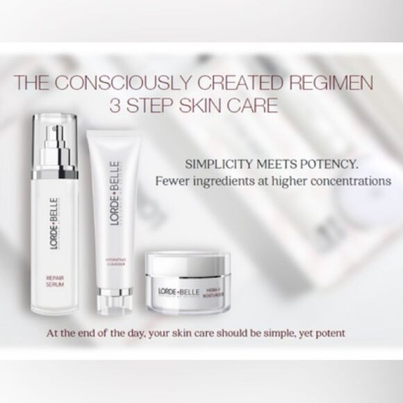 🌟HP🌟NIB Lorde + Belle 3-Step CC Skincare Regimen Trio 3-Pc Boxed Set MSRP $199 - Picture 4 of 14